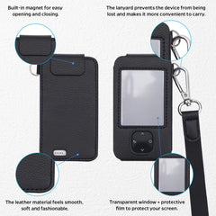 Swiatla Dexcom G7 receiver with black lanyard enables easy hands-free carrying