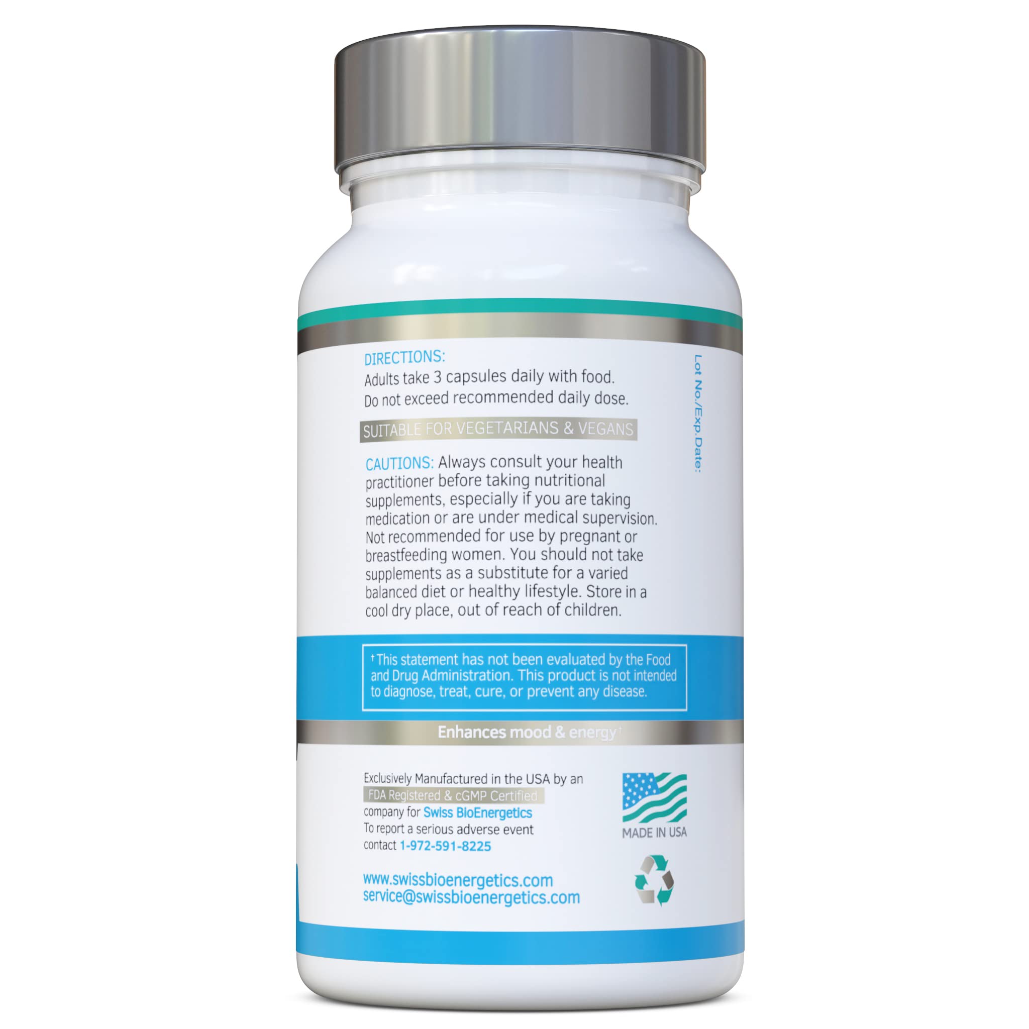 Swiss BioEnergetics L-Theanine capsules close-up