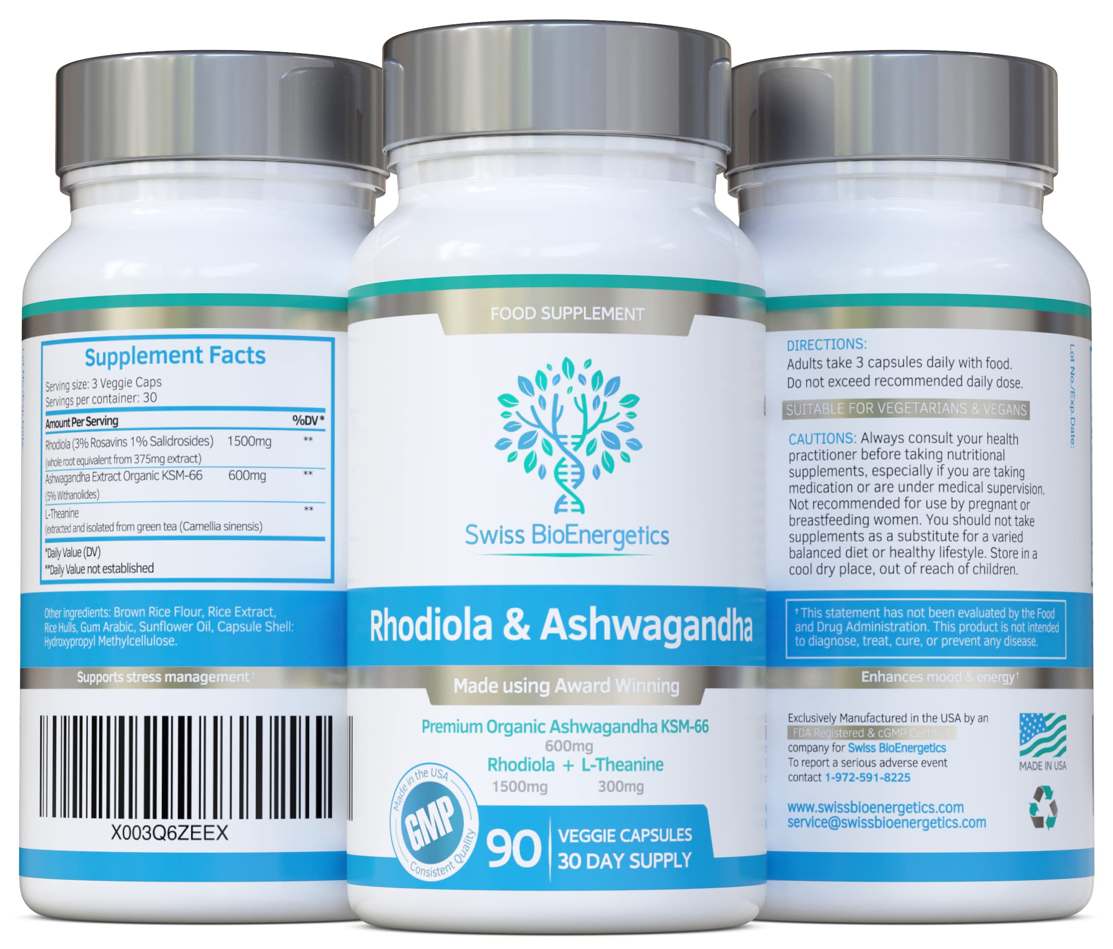 Swiss BioEnergetics Rhodiola Rosavins Salidrosides extract jar