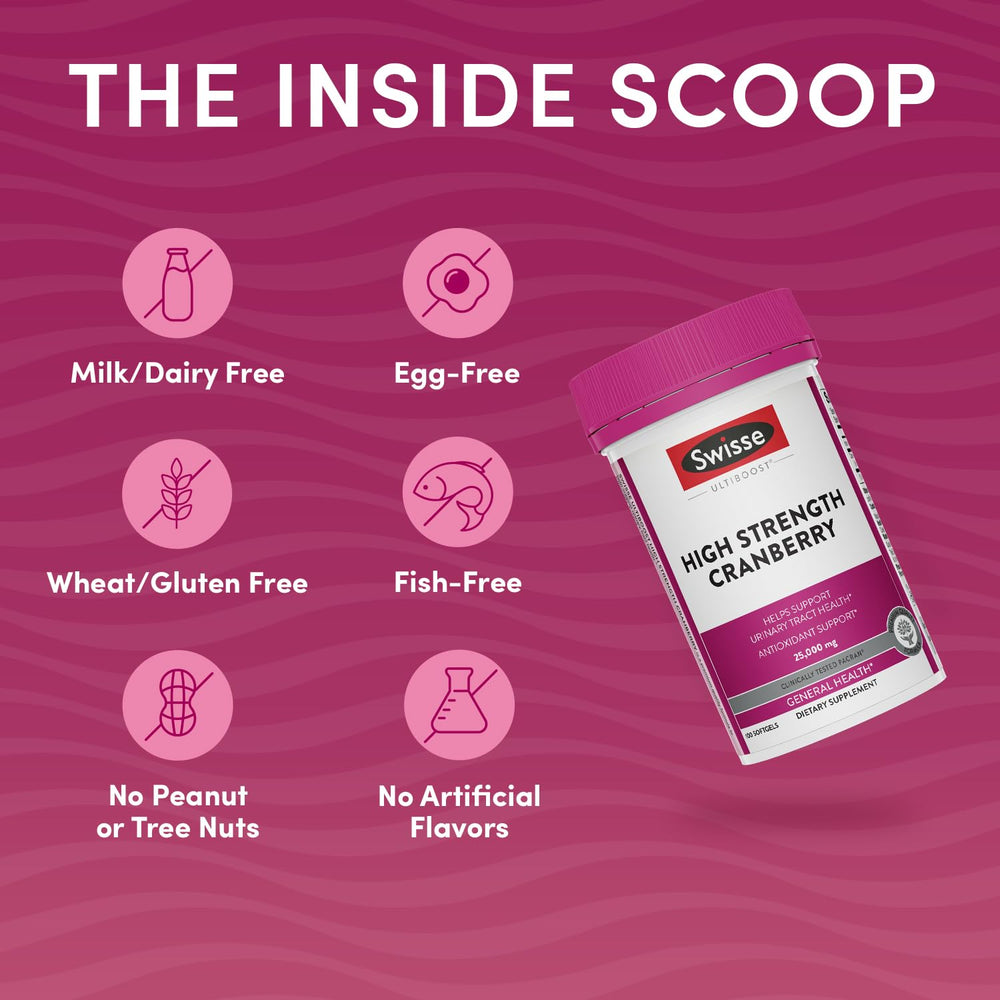 Swisse cranberry capsule highlights antioxidant powerhouse for wellness routines.