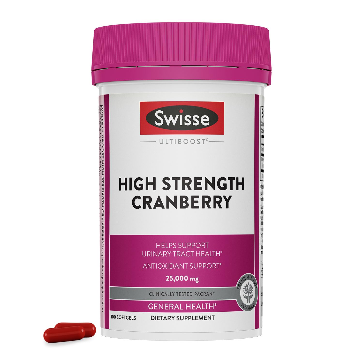Swisse cranberry pills support urinary health for daily comfort.