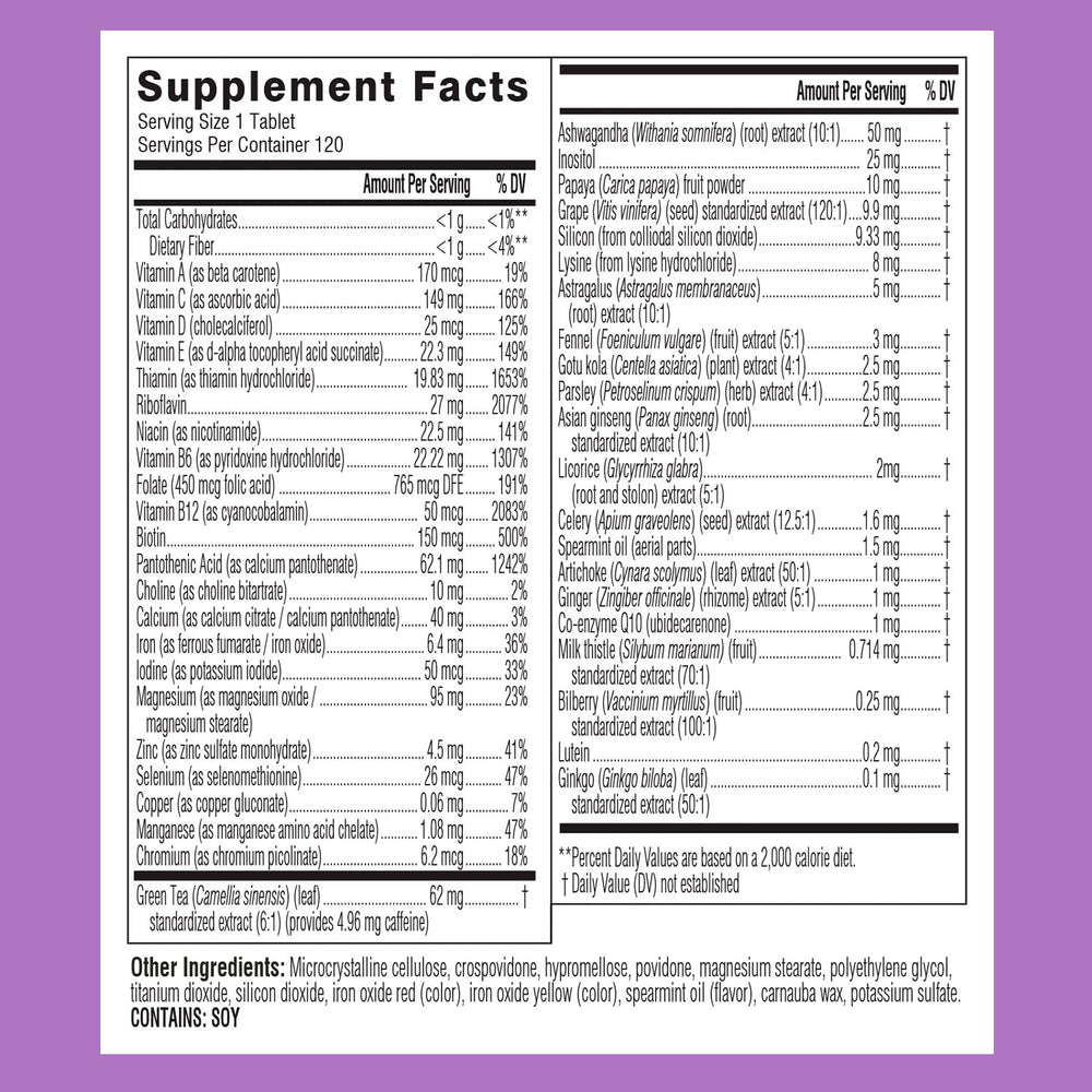 Swisse Daily Multivitamin for Women bottle with serving spoon for convenient daily use.