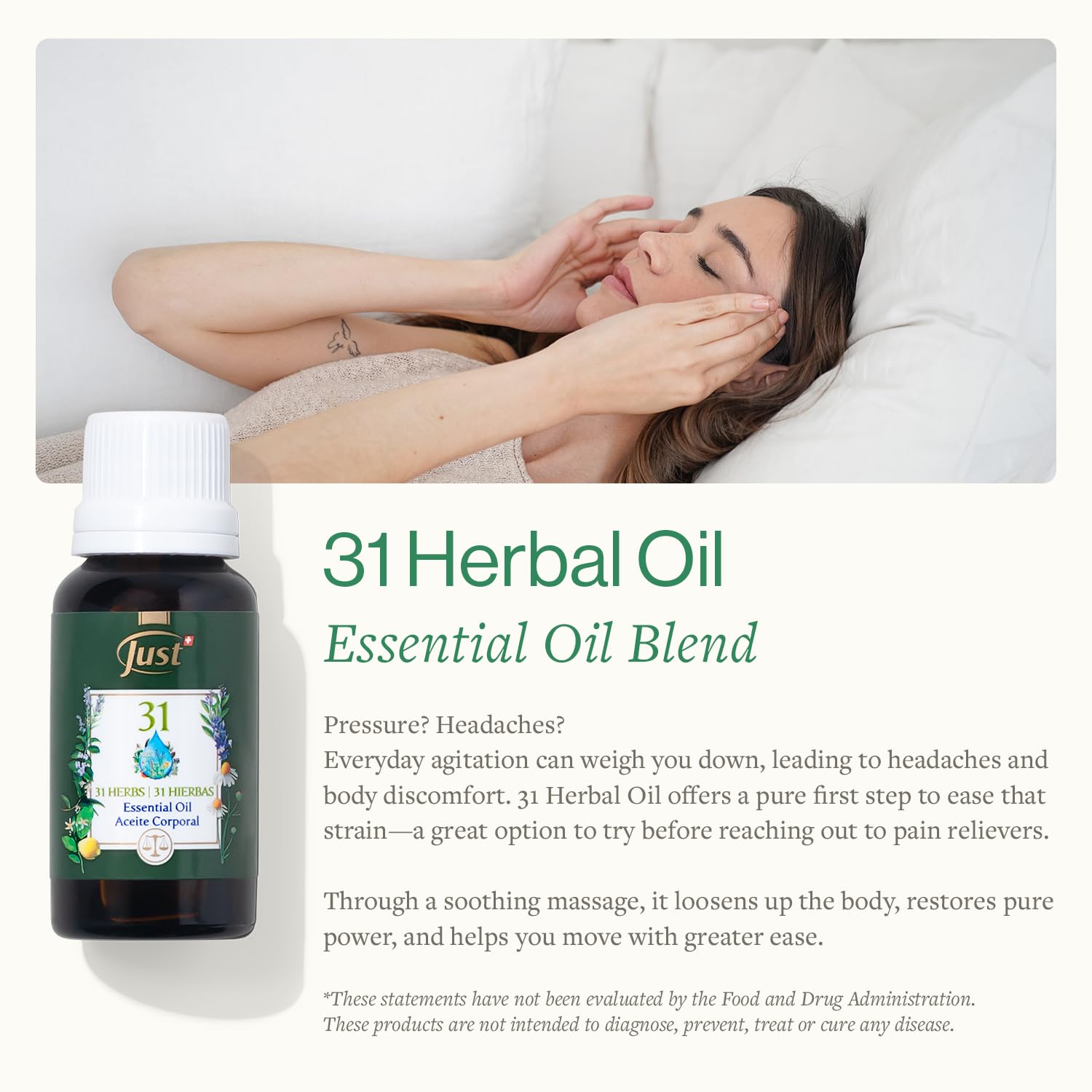 SwissJust Oil 31 pour scene for easy application.