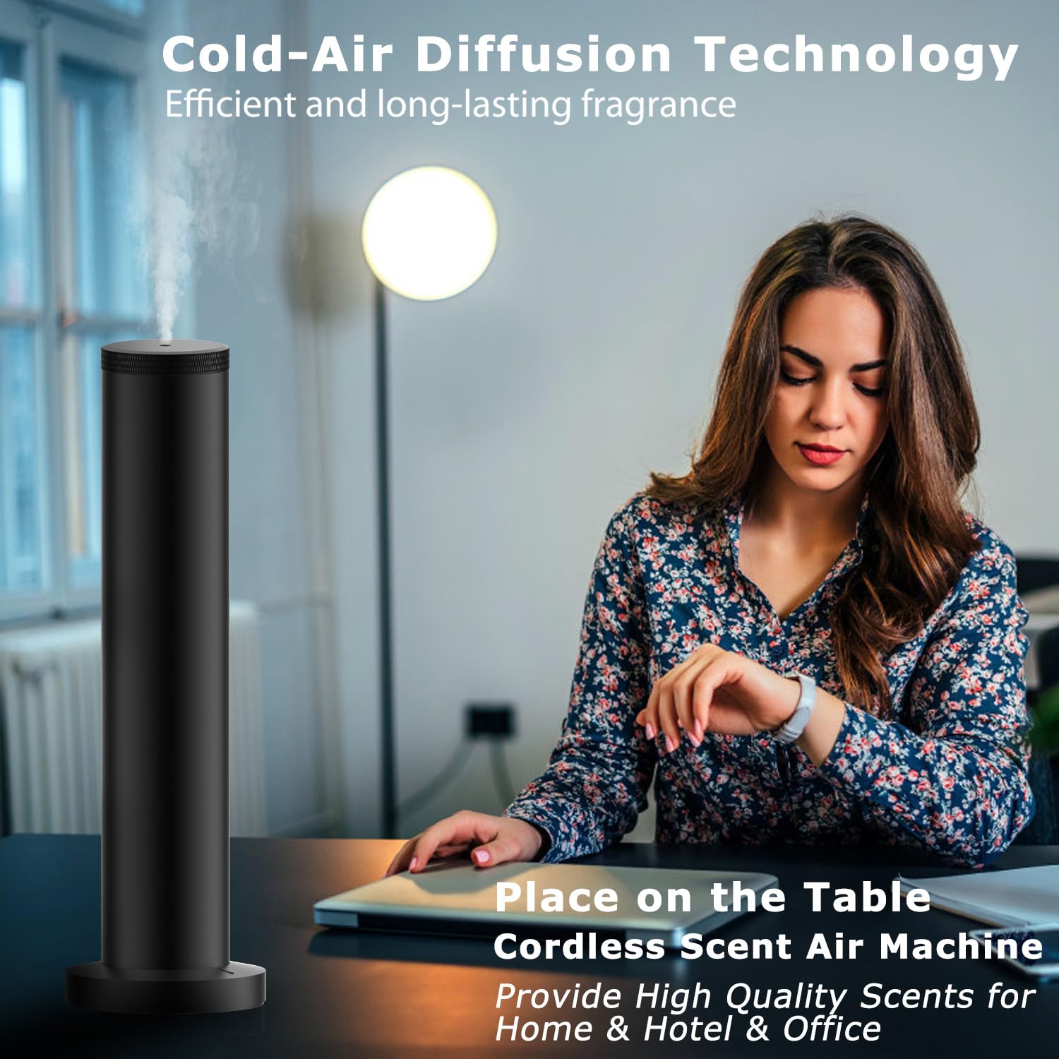Swuvuxo diffuser delivering wide fragrance coverage via cold-air diffusion