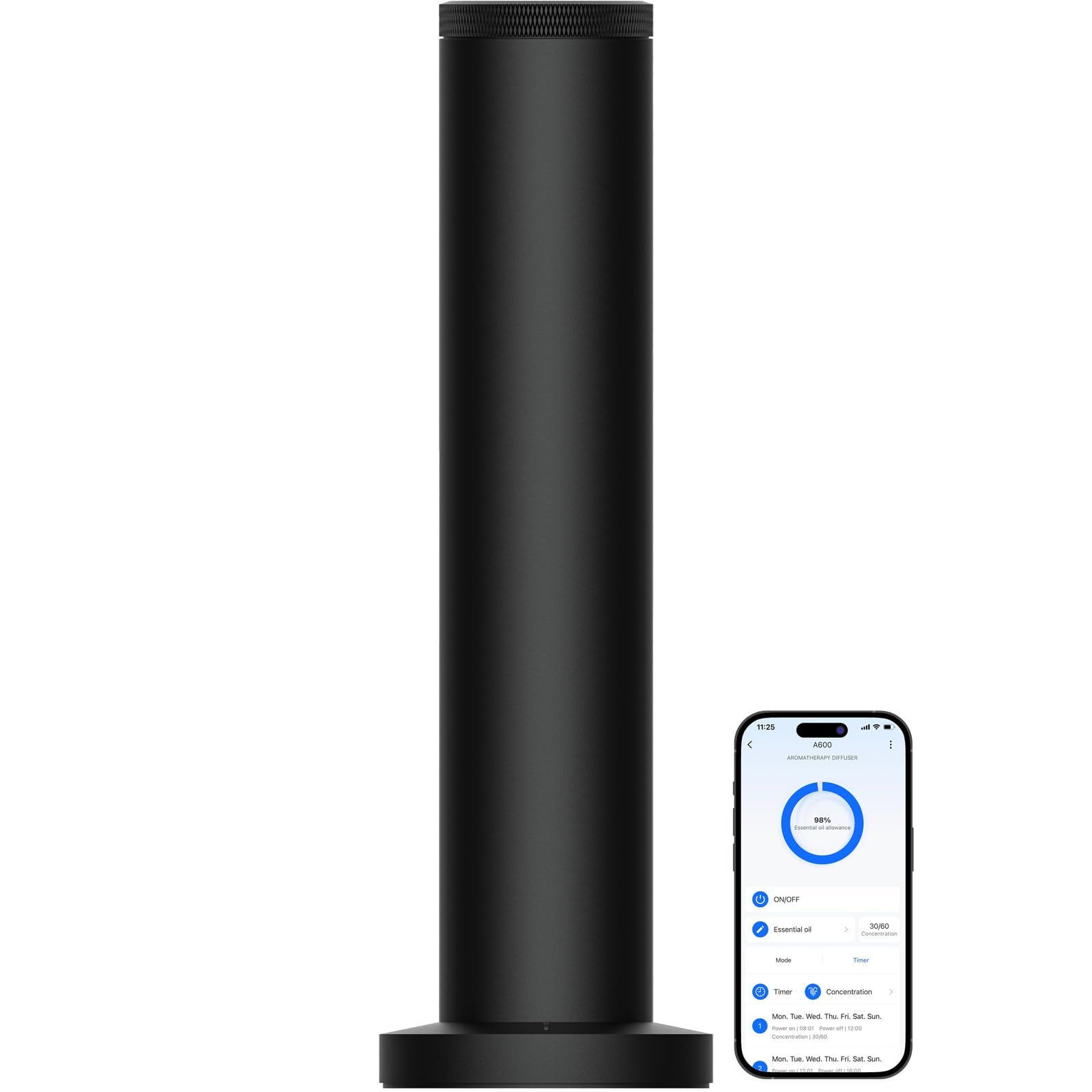 Swuvuxo cordless diffuser in action powered by 5000mAh battery for long use