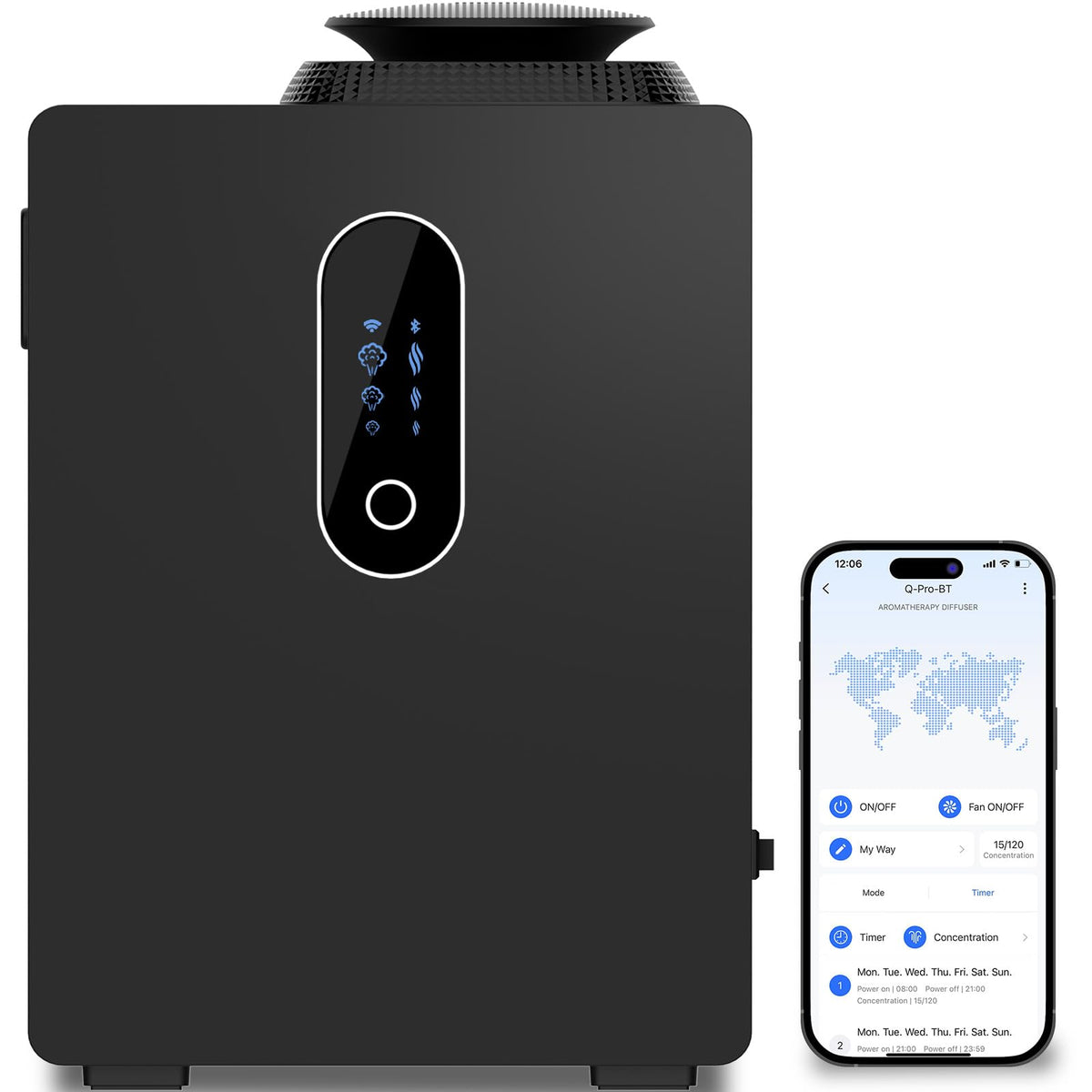Swuvuxo HVAC Scent Diffuser front view with 1000ml tank for large spaces