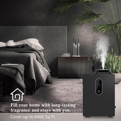 Swuvuxo Scent Diffuser touchscreen panel showing easy on-device control