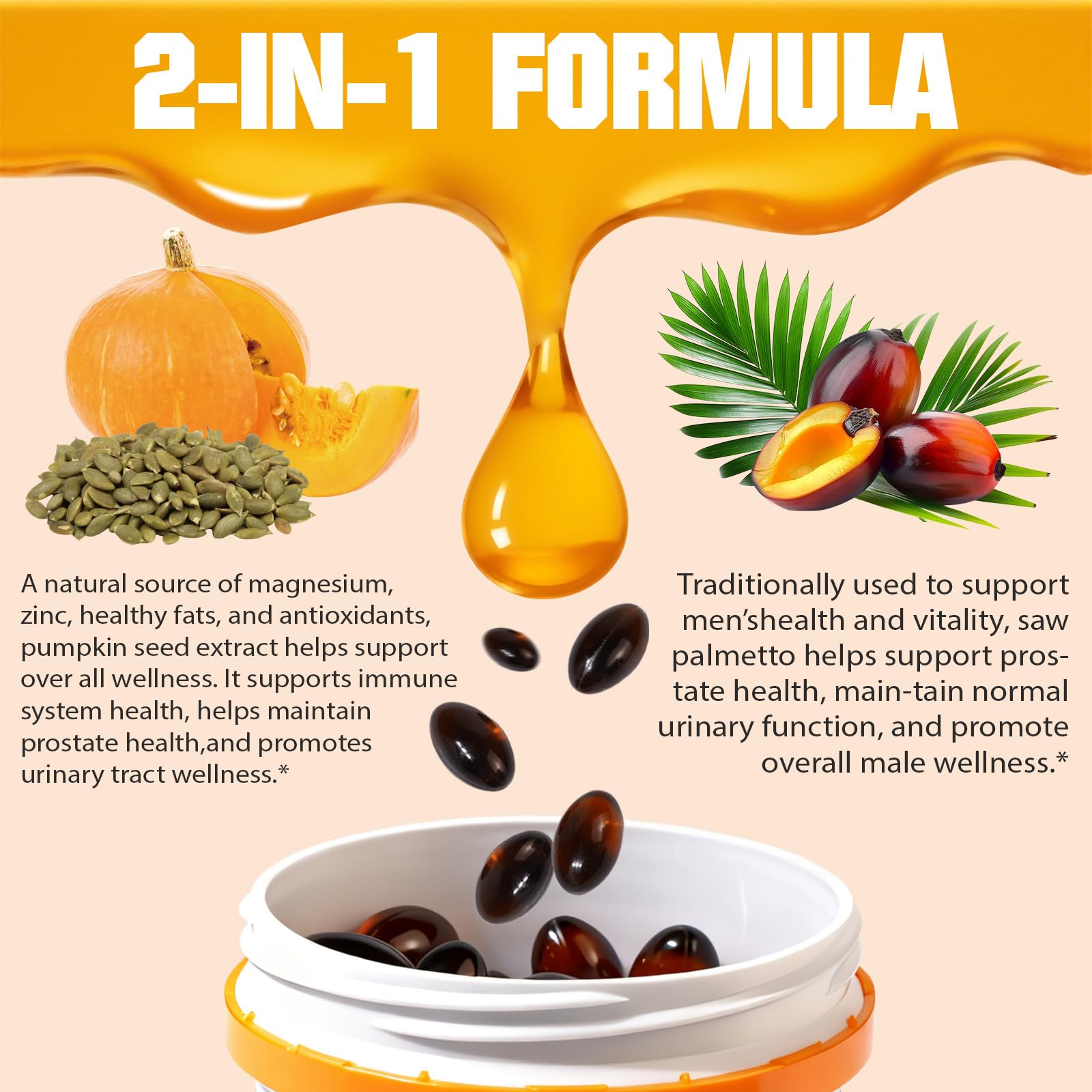 Cold pressed pumpkin seed oil bottle highlighting purity and nutrients.