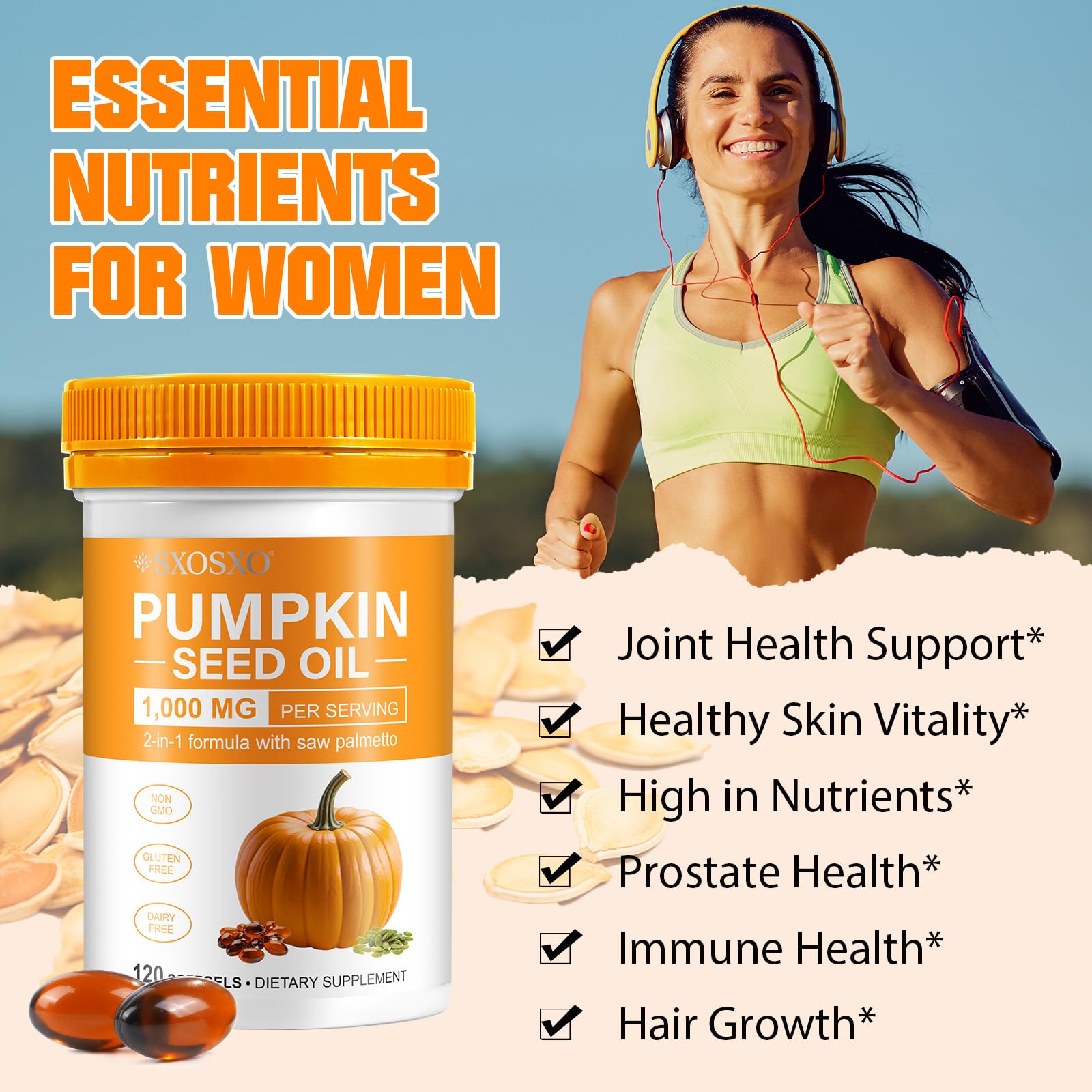 Simple three capsule daily routine with SXOSXO for consistency.