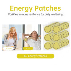 SYAUESOZ Energy Patches on wrist during morning routine for alertness.