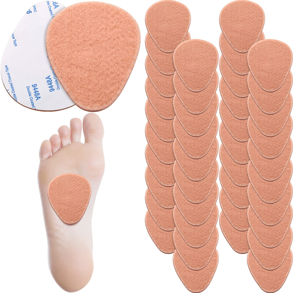 Syhood metatarsal pad closeup in wool felt offering soft cushioning