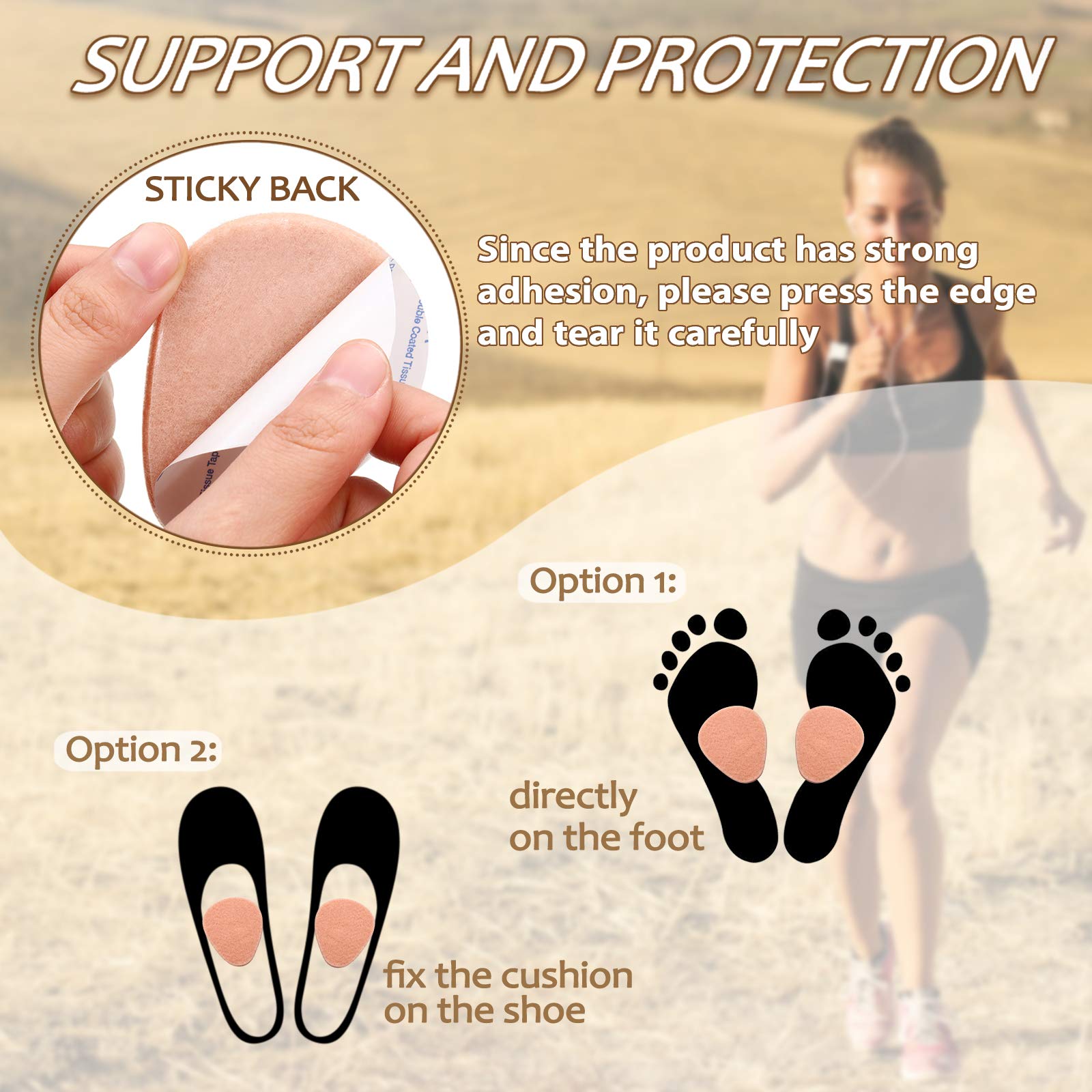 Syhood forefoot cushion reduces impact for smoother steps