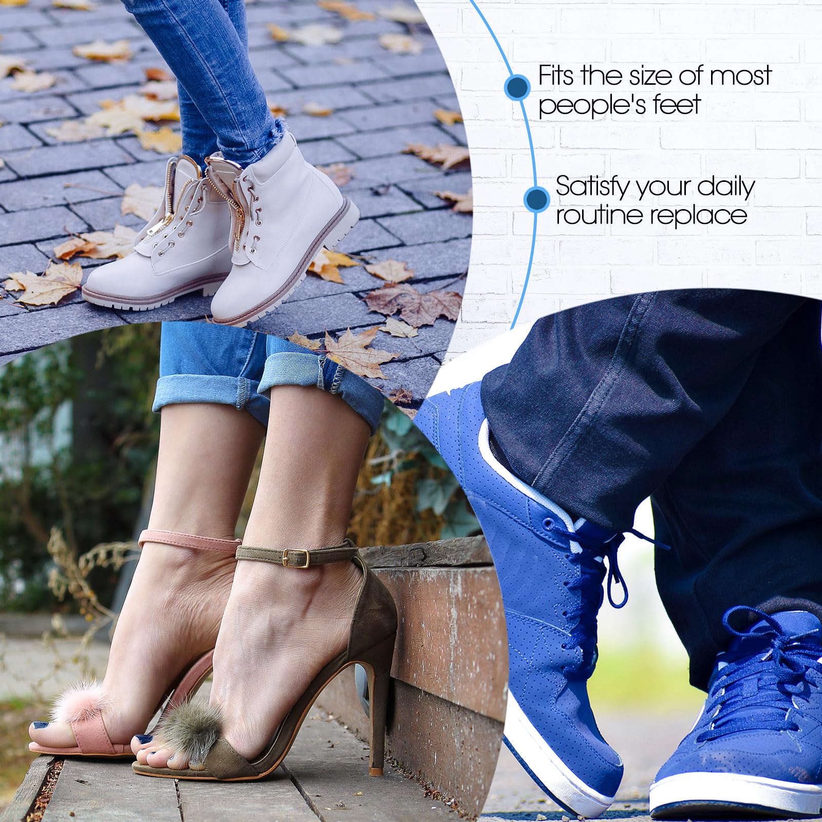 Syhood metatarsal pad on-foot usage demonstrates all-day comfort and support.