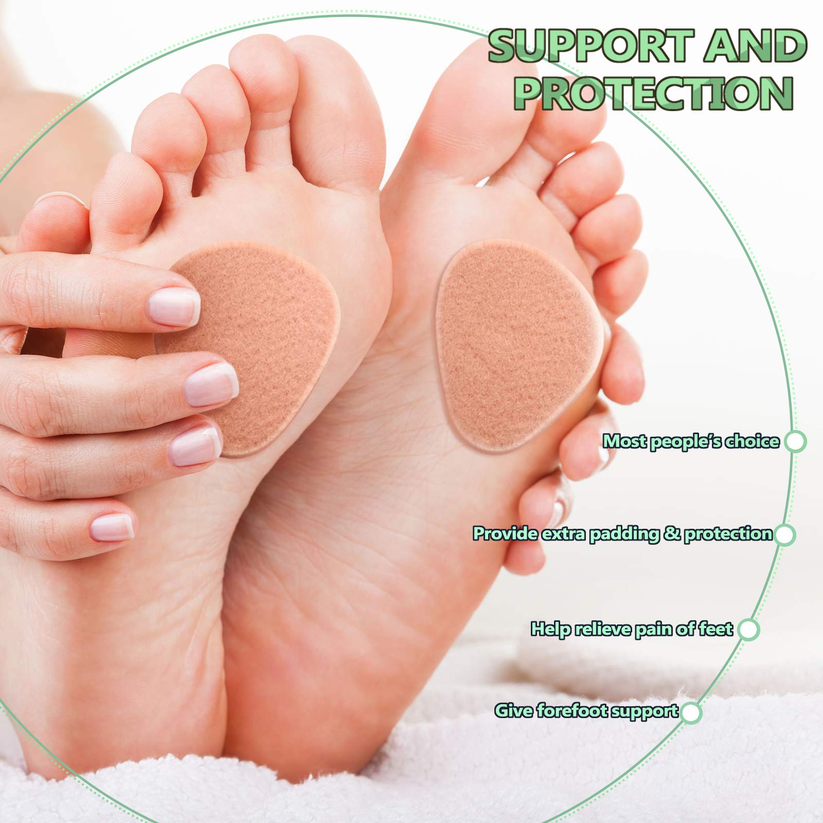 Syhood metatarsal pad open package showing contents and pads