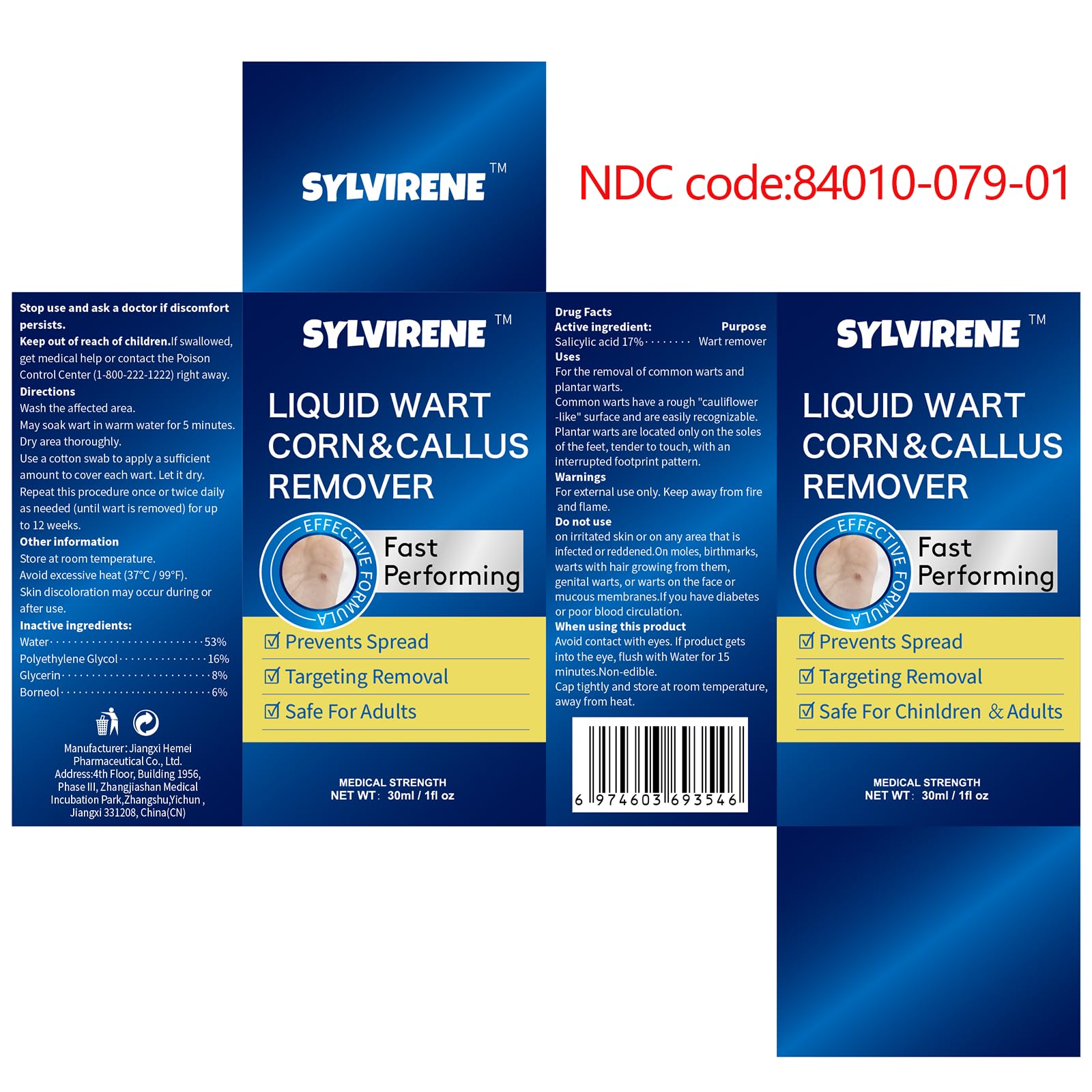 Sylvirene Wart Remover Liquid at-home application for quick, mess-free routine