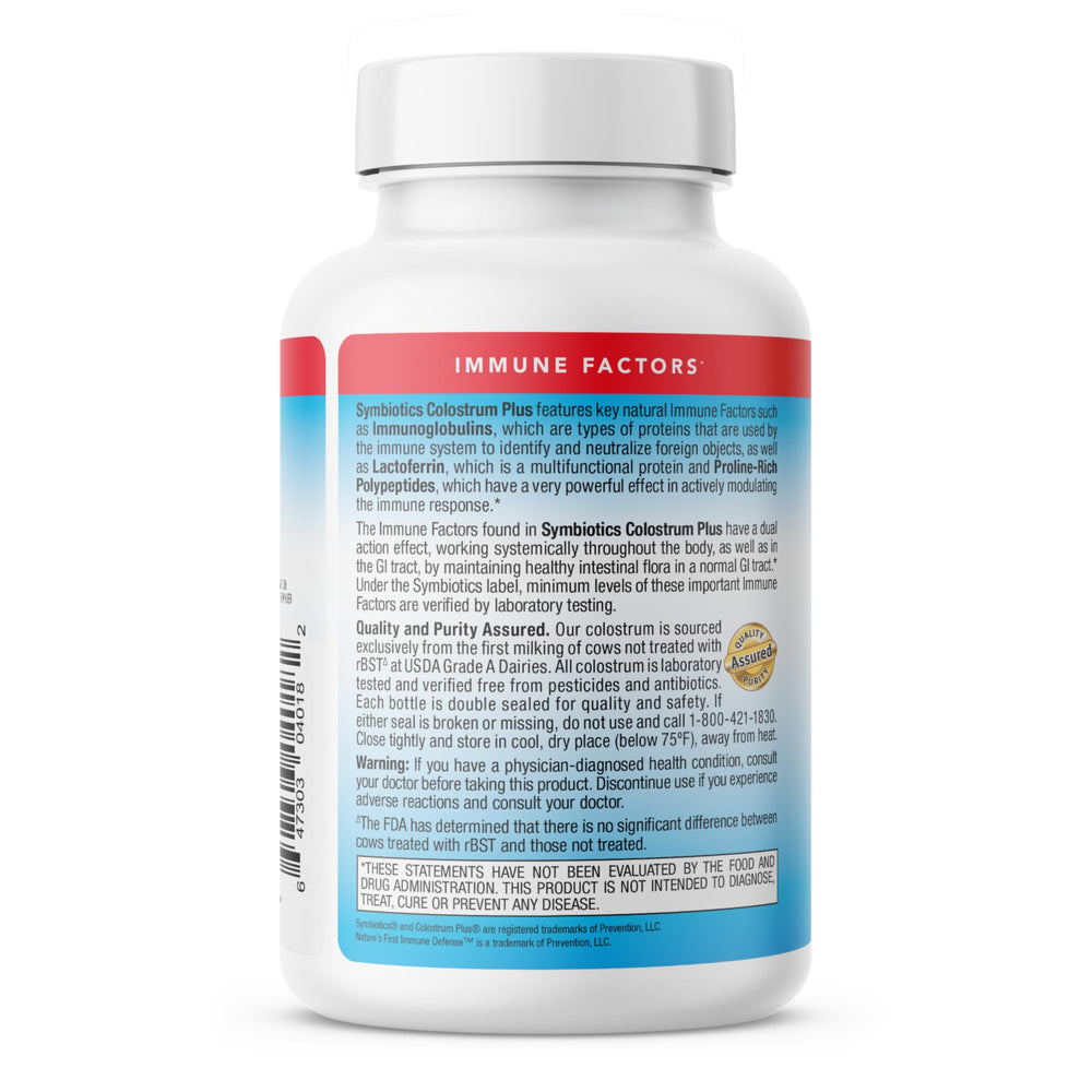 Symbiotics Colostrum 240ct packaging box open invites at-home routines