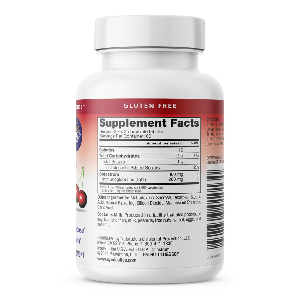 Morning routine scene with Symbiotics chewables in wild cherry flavor