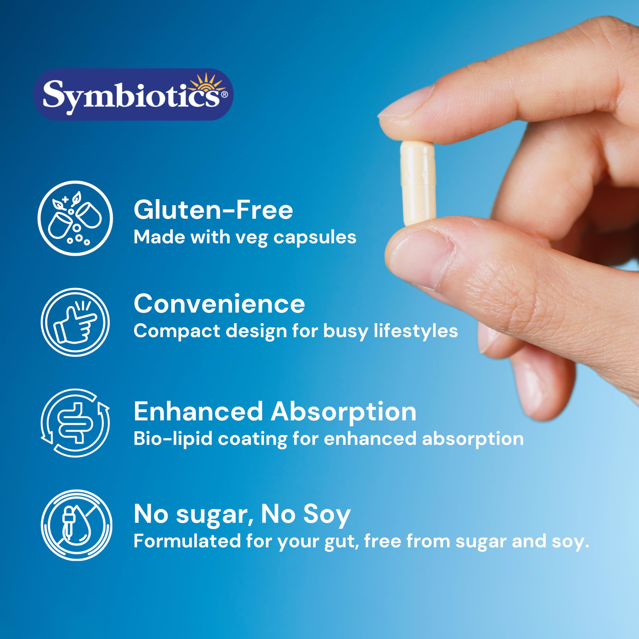 Symbiotics Colostrum capsules with pouring action for daily use.