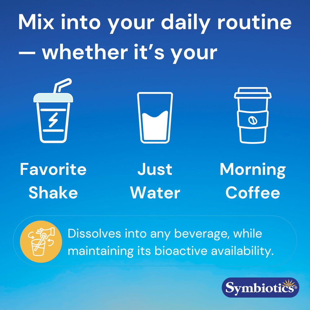 Symbiotics Colostrum Plus Powder is gluten-free, suitable for sensitive diets