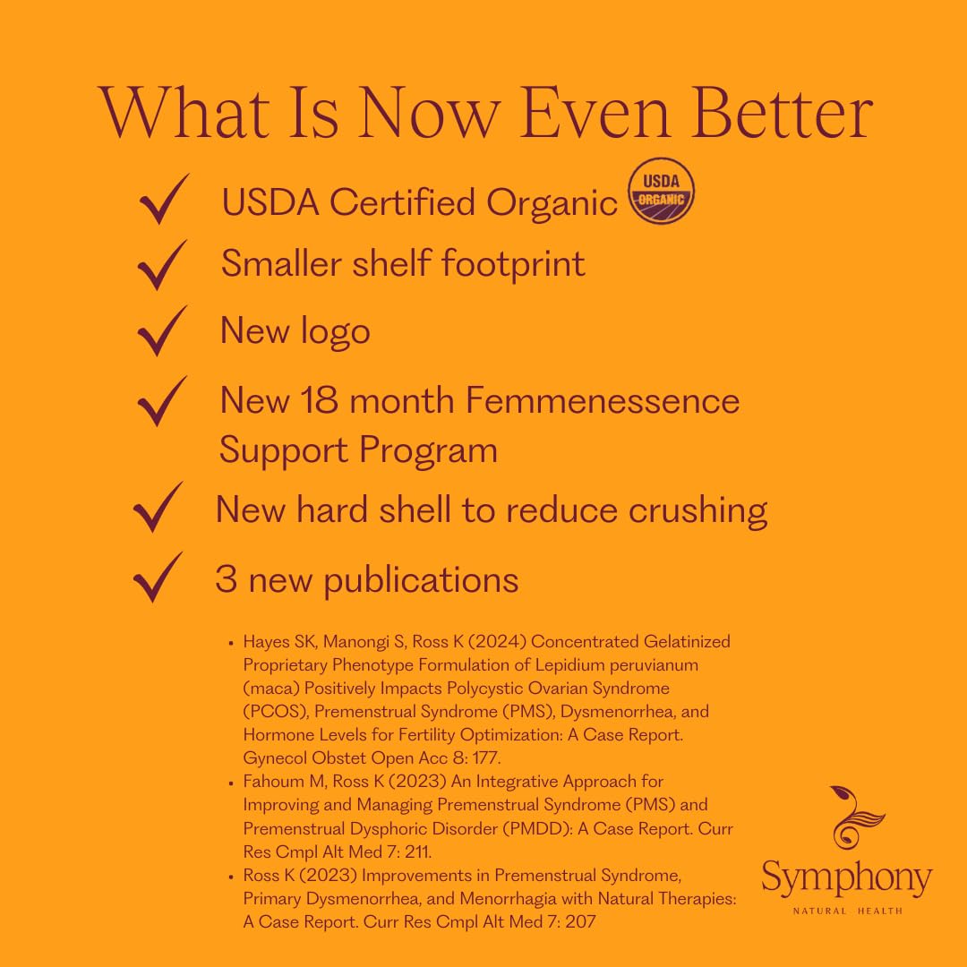 Femmenessence MacaHarmony clinical study chart indicating cycle support