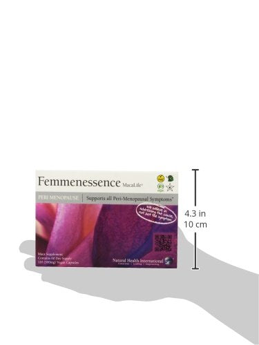 Serving panel and nutrition facts for Femmenessence MacaLife capsules