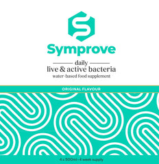 Symprove Original X4 pour into glass suggests simple daily routine.