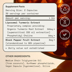 Synchro Gold full-spectrum CO2 extraction, captures turmeric's natural compounds.