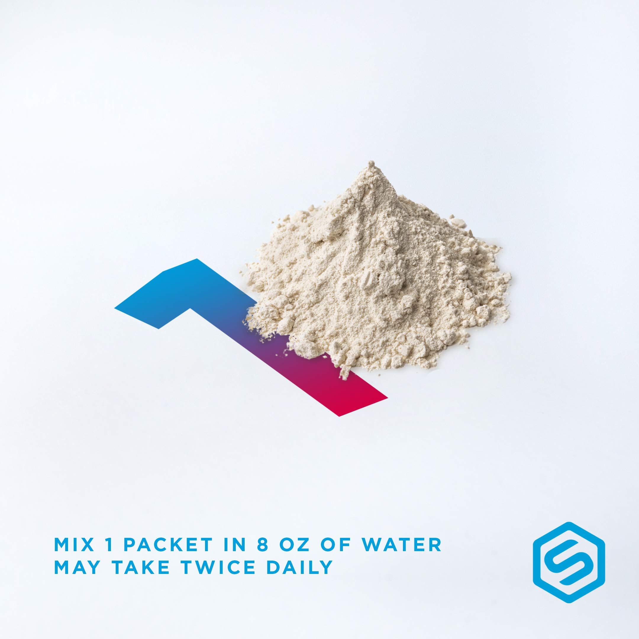 Synergy ProArgi-9 Plus serving suggestion with water shows flavor.