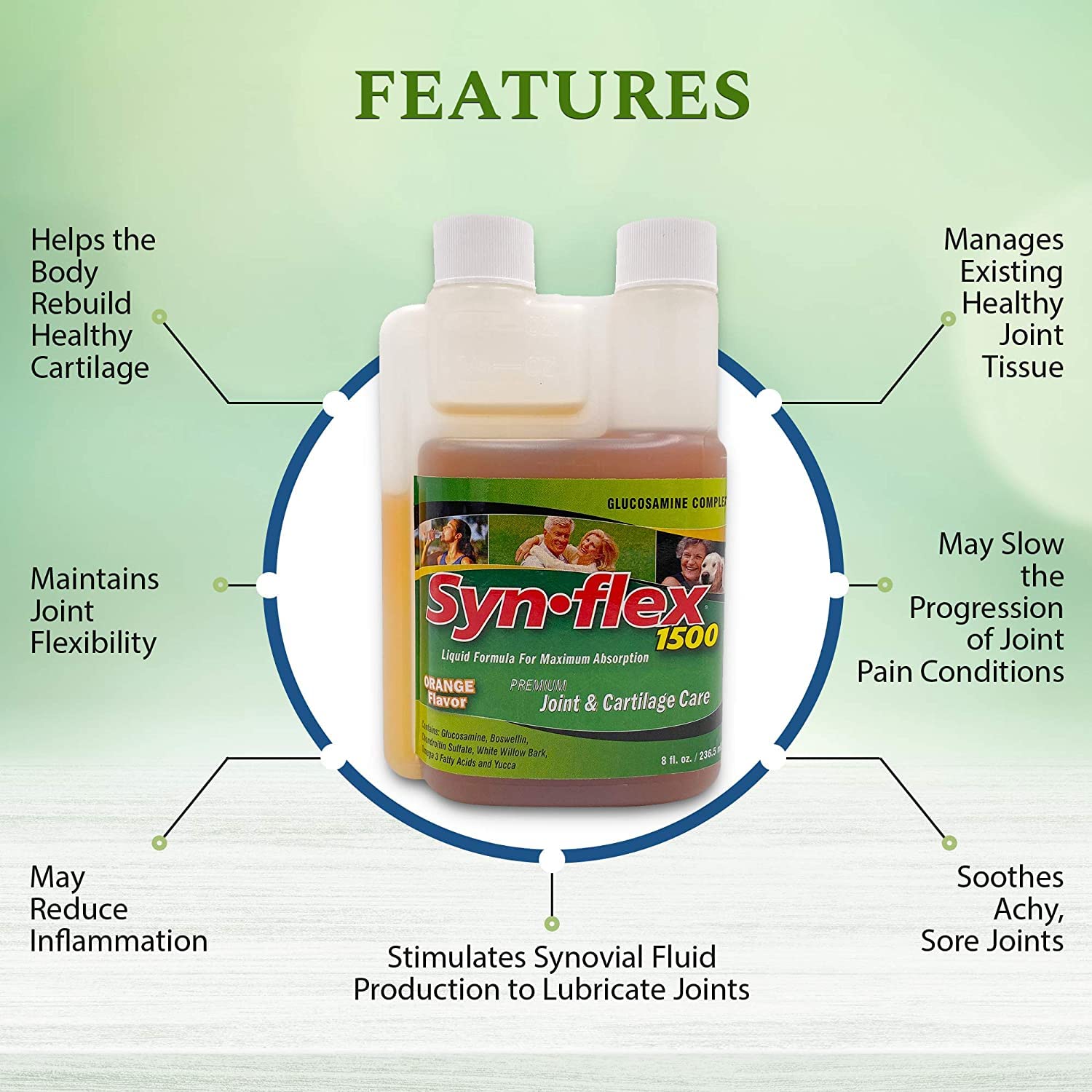 Synflex citrus aroma close-up highlighting orange flavor for easy intake.