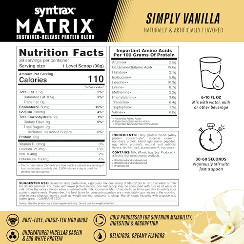Syntrax Matrix instantized powder dissolves quickly with a spoon for easy mixing