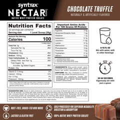 Syntrax Nectar Sweets Chocolate Truffle shake showing creamy texture