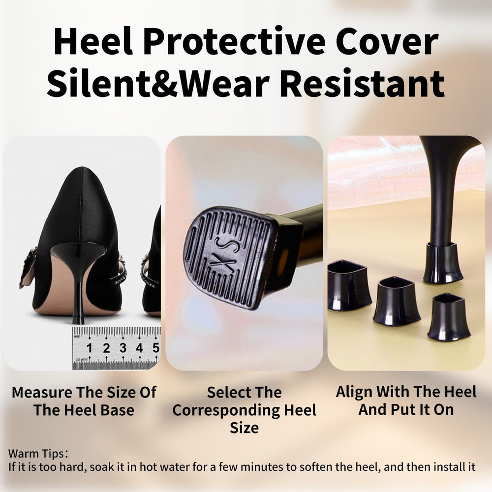 SYNTRIFYX black and transparent heel caps match any shoe color