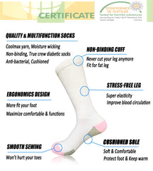 SYOLLAVE diabetic socks with loose-knit design for breathability.