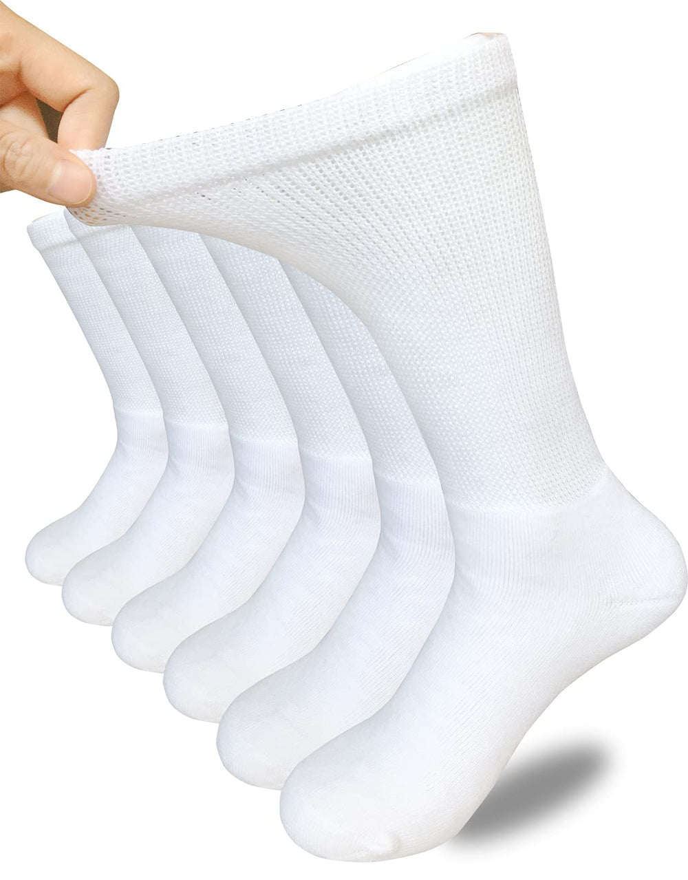 SYOLLAVE diabetic socks with wide top easing swollen feet for daily comfort