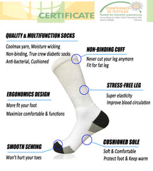 SYOLLAVE men's diabetic socks top-band design eases slip-on and ankle support