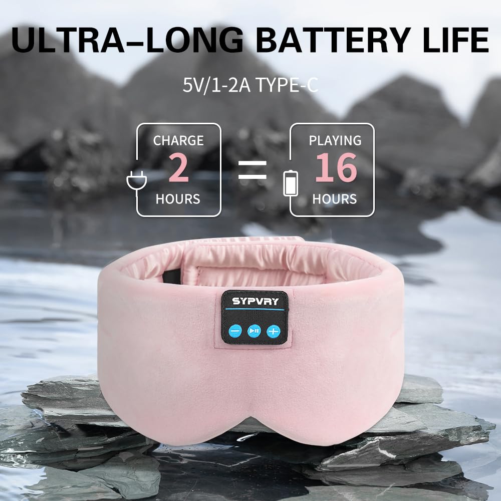 SYPVRY soft fabric eye mask blocks light for better sleep
