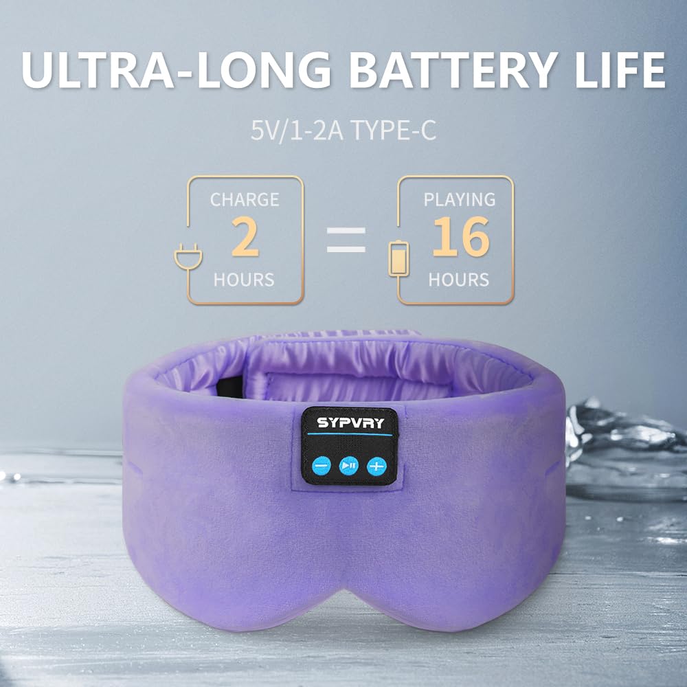 SYPVRY soft light-blocking eye mask creates a dark, restful environment