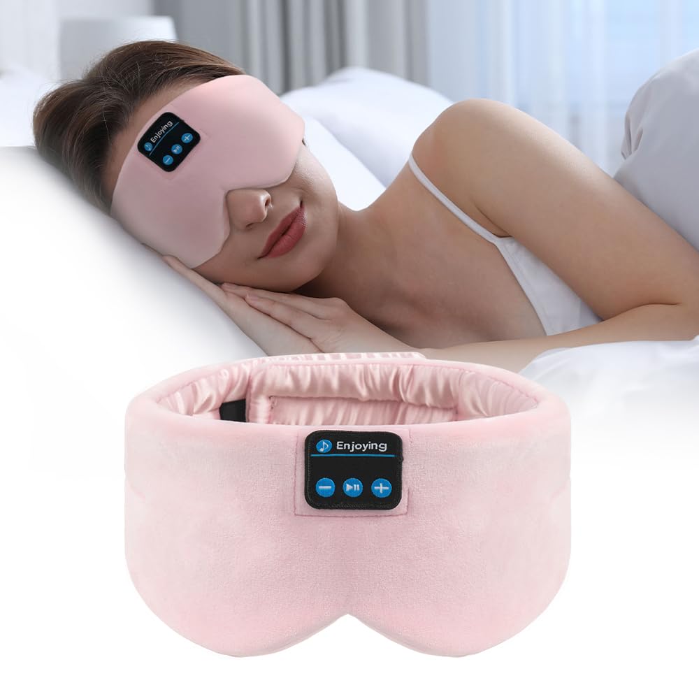 SYPVRY soft sleep eye mask with Bluetooth headphones for dark, immersive listening