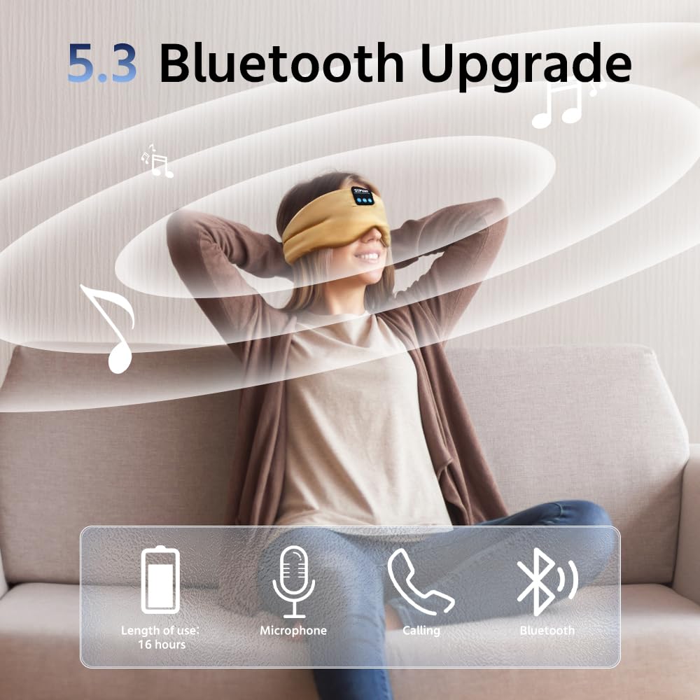 SYPVRY USB-C charging keeps the headset powered overnight.