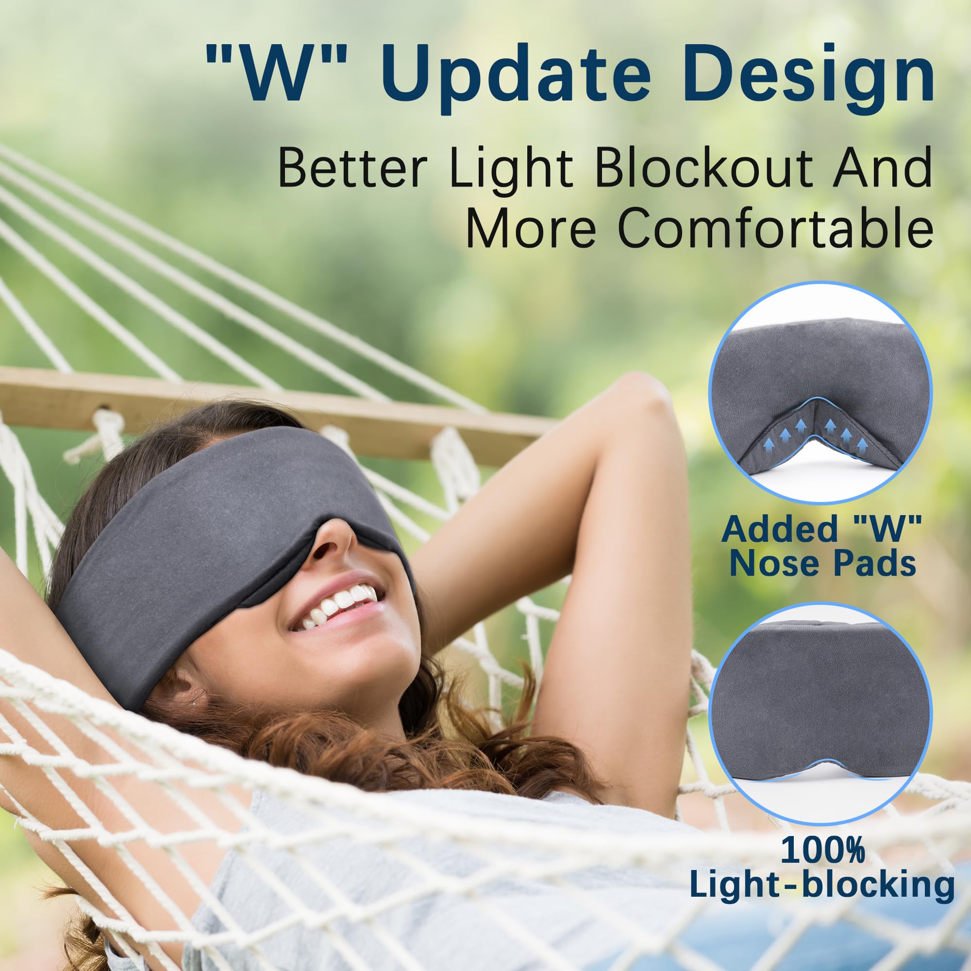 Sysrion Sleep Eye Mask provides strong light-blocking for restful darkness