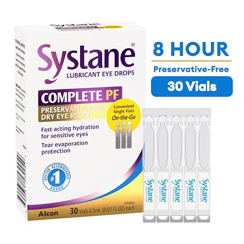 Systane Complete PF unit-dose vials arranged for on-the-go relief