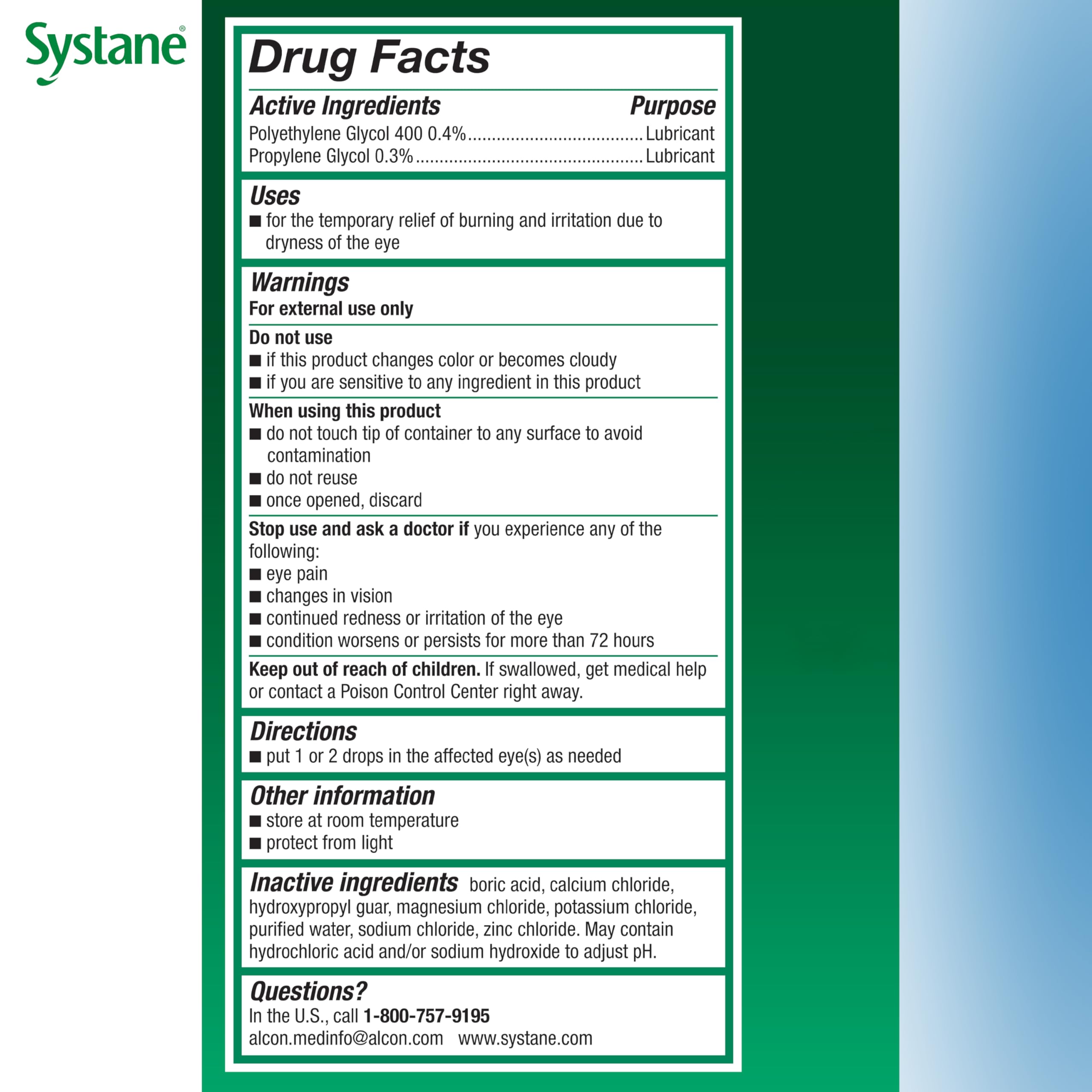 Label on bottle reinforces trust and usage guidance