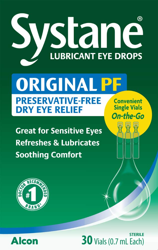 Systane long-lasting lubricant eye drops pack of 30 vials for convenient daily use