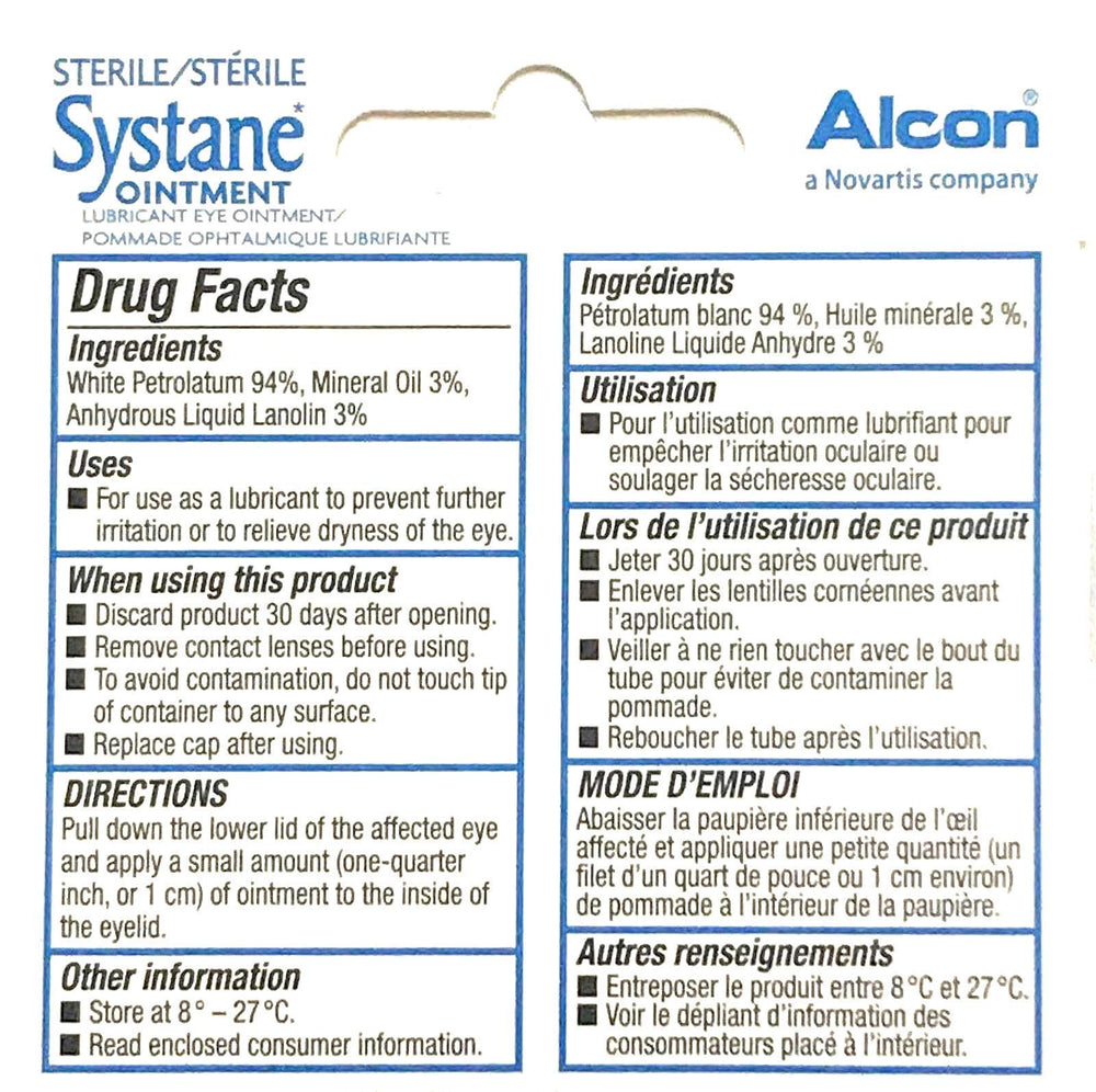 Systane Nighttime Ointment tube close-up with smooth consistency