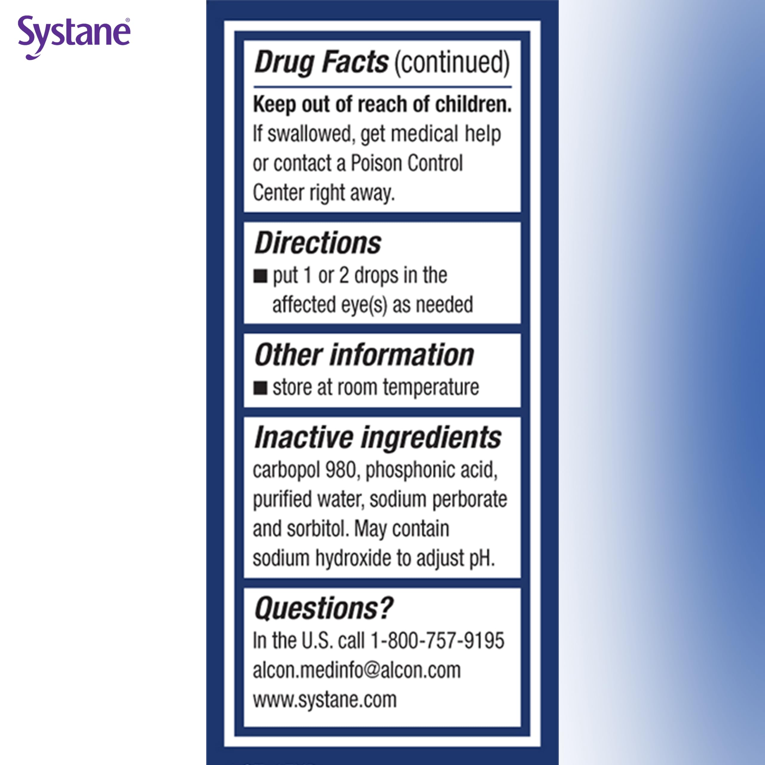 Systane Nighttime Eye Gel bottle with cap visible conveys nighttime care option.