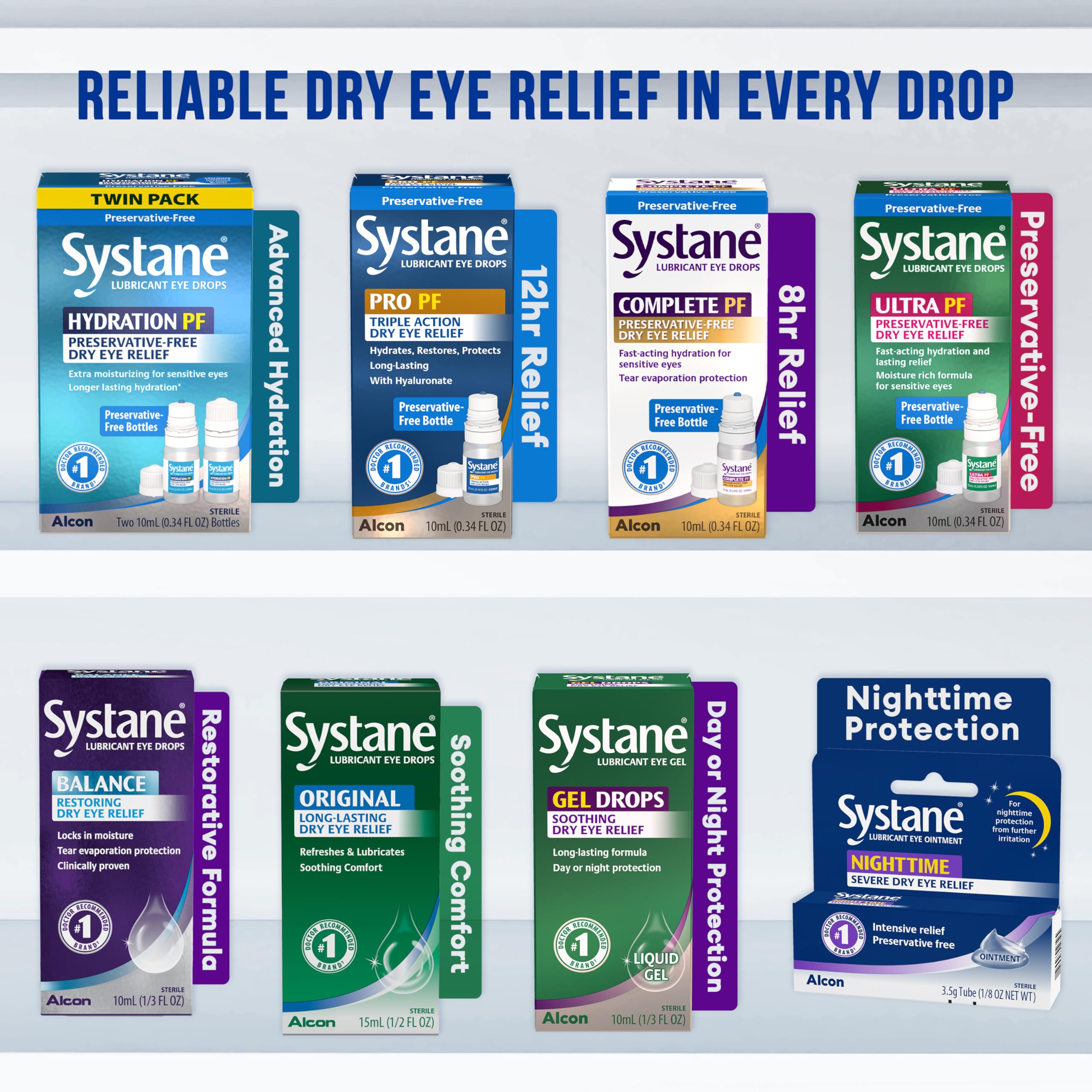 Systane twin-pack packaging adds value and convenience.