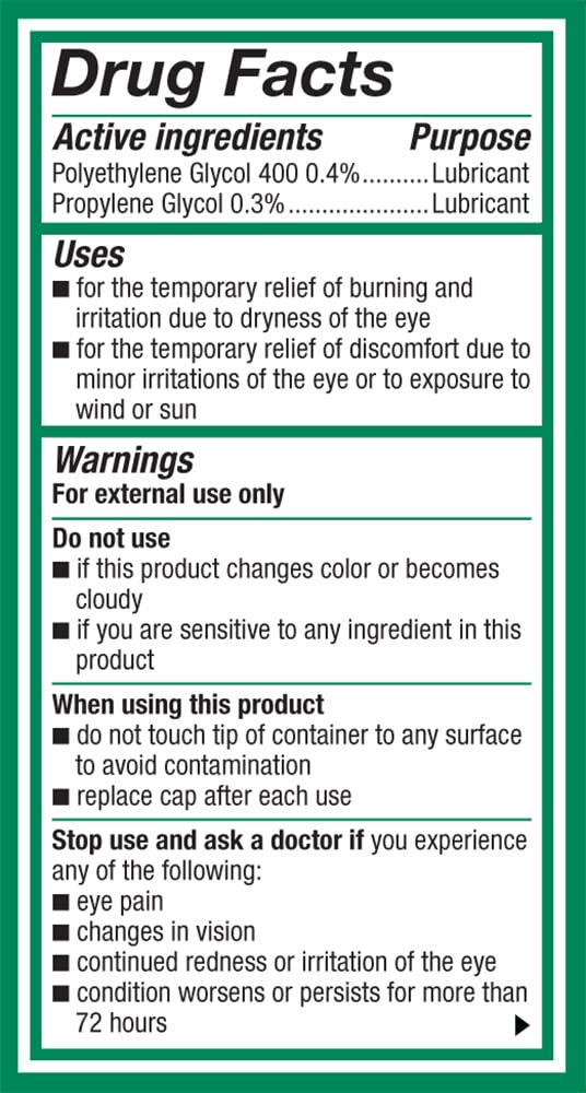 Systane Ultra dropper dispenses drops for immediate eye moisture.