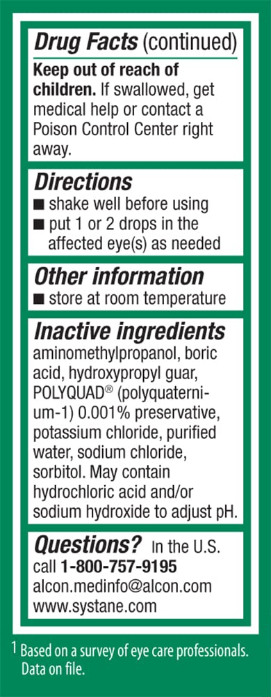 Systane Ultra eye application being used for on-the-go moisture.