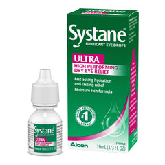 Systane Ultra 10ml bottle ready for quick, lasting eye moisture.