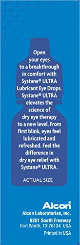 Front label details on Systane Ultra bottle